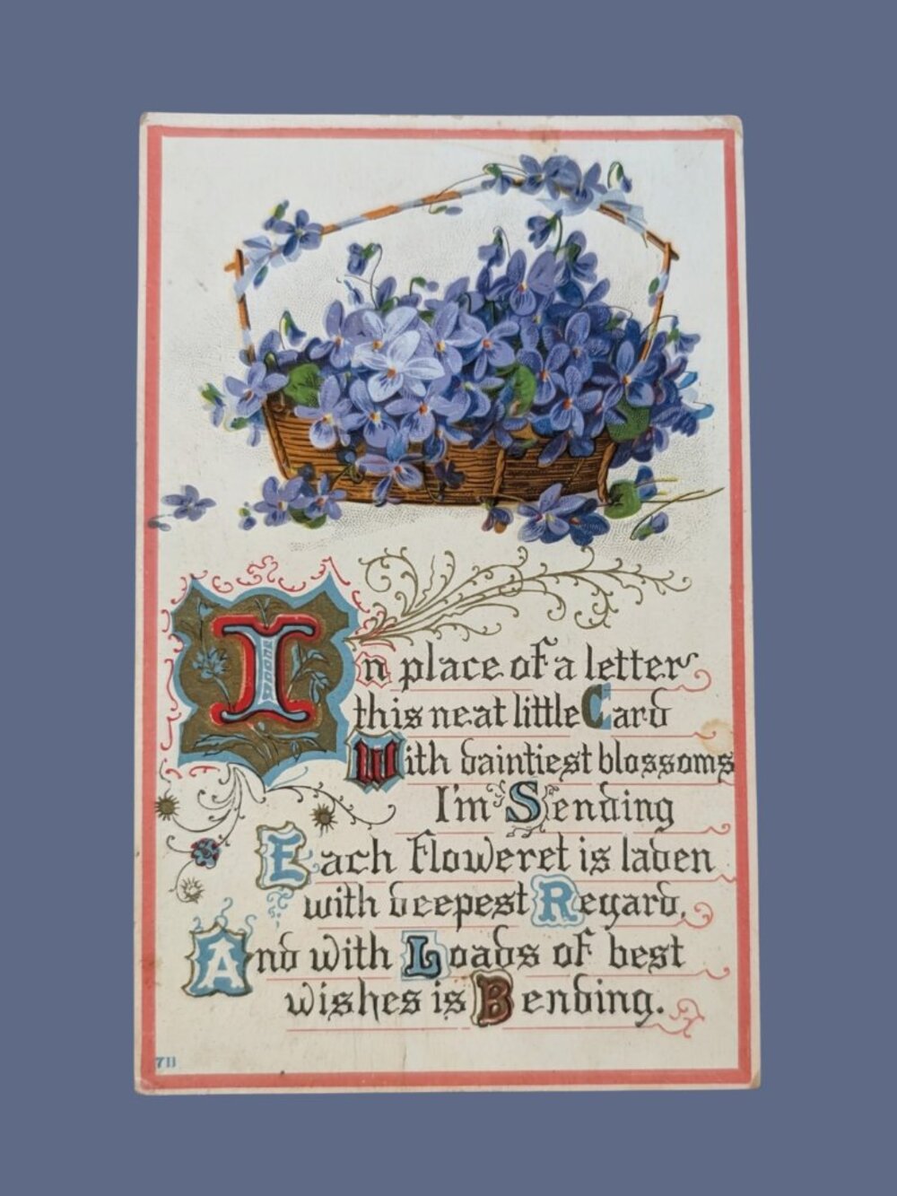 10/$25 Antique 1912 Postmarked Used Golden Age Floral Embossed Postcard